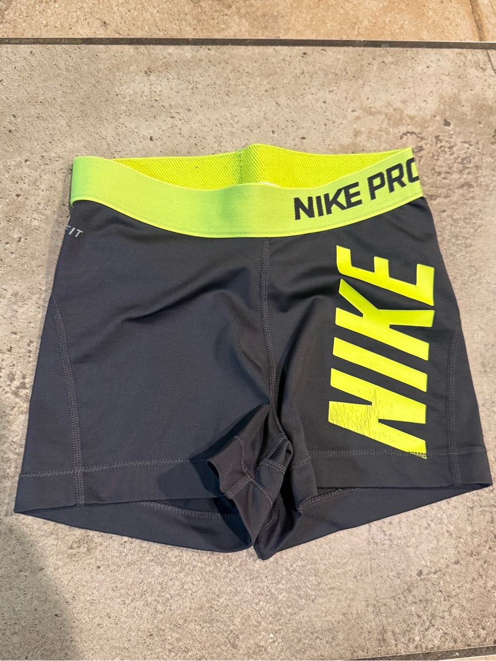 EUC Nike Black and Volt Performance Compression Shorts